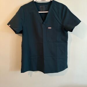 Fig scrub top- Caribbean Blue